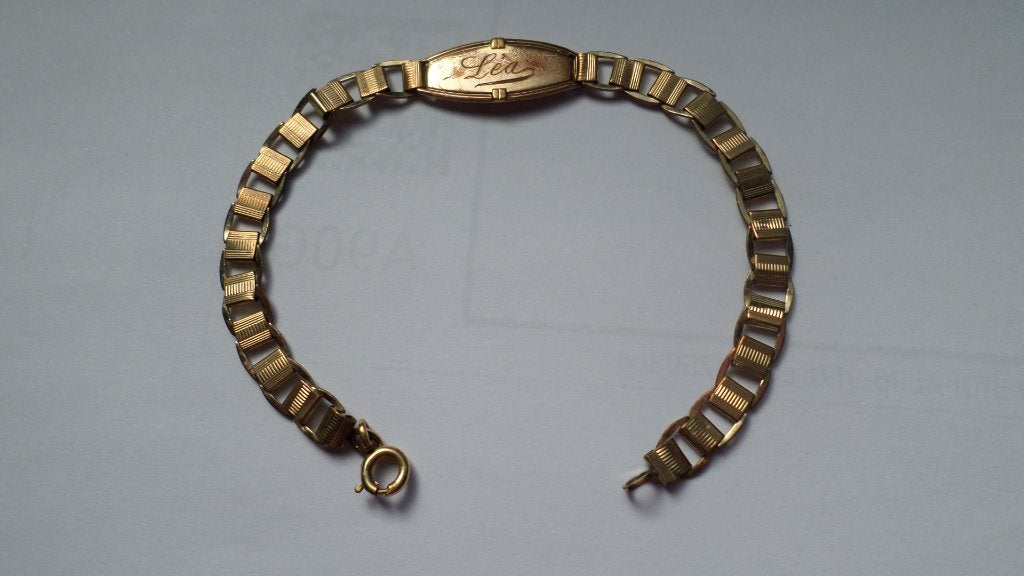 Vergulde armband „Léa”, Ophalen of Verzenden, Goud, Goud