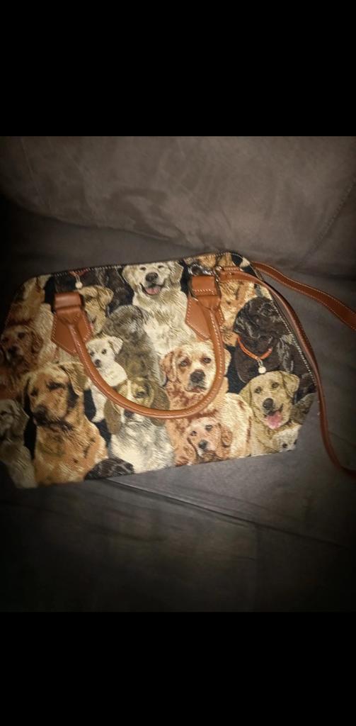 Sac à main et bandoulière signare chiens, Sac à main