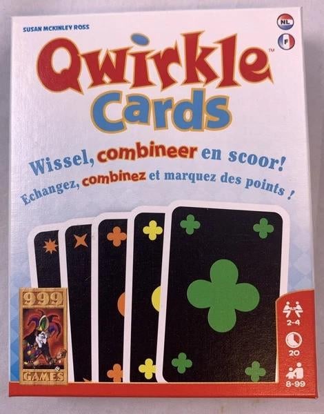 999 jeux de cartes Qwirkle Cards Game Susan McKinley Ross, 1 ou 2 joueurs, Envoi, Comme neuf, 999 Games
