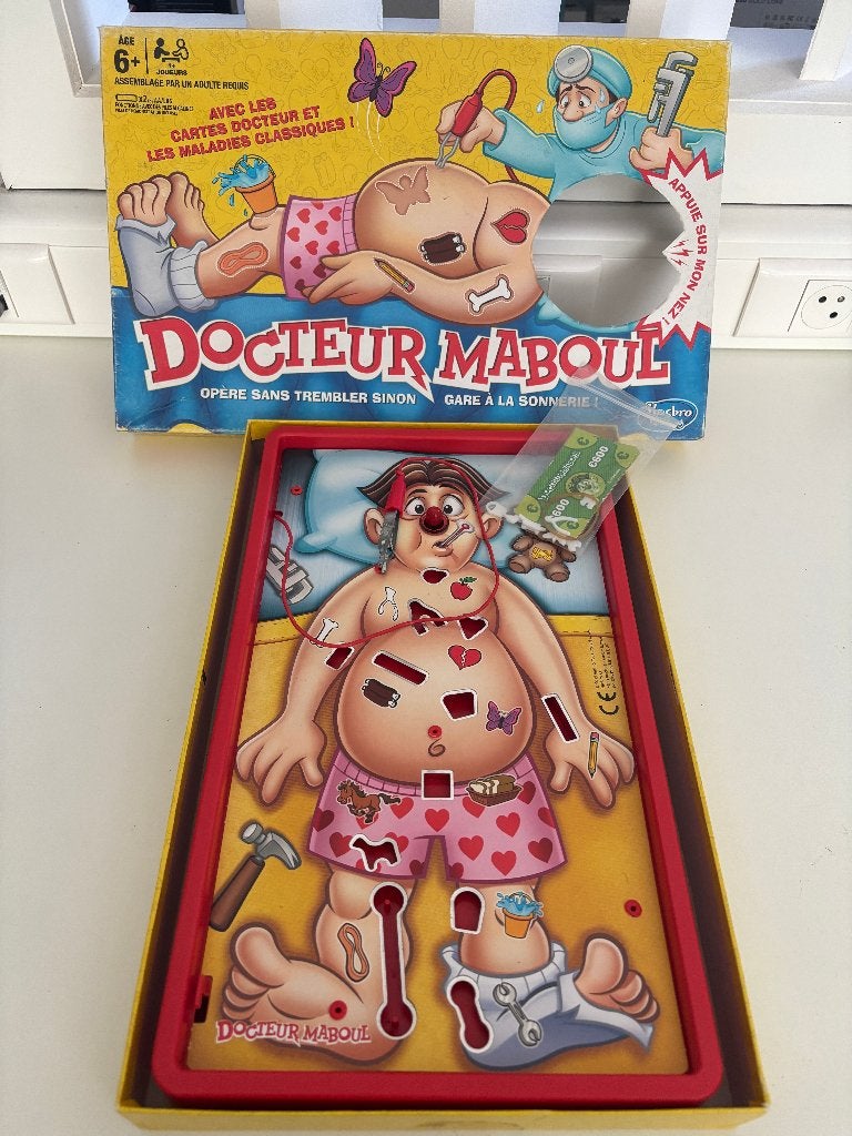 Jeu de société - Docteur Maboul, 1 ou 2 joueurs, Enlèvement ou Envoi, Utilisé, HASBRO