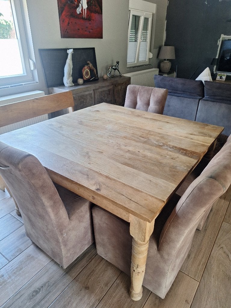 Table salle à manger, 100 à 150 cm, Cinq personnes ou plus, Carré, 100 à 150 cm