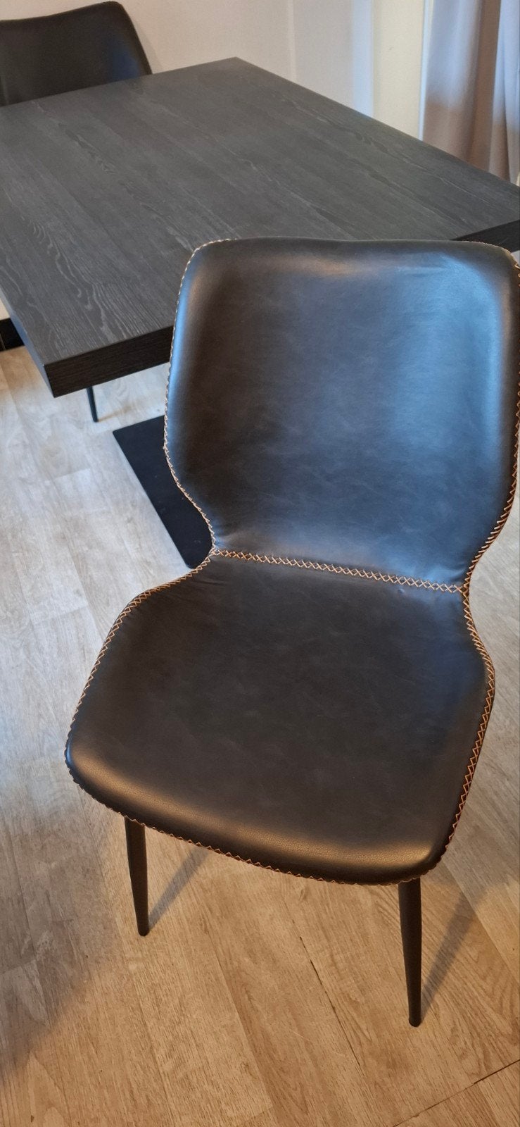 2 Stulen in leder, Ophalen of Verzenden