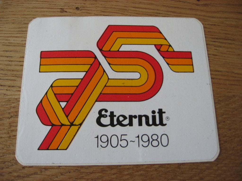 Sticker Eternit 1905 - 1980, Enlèvement ou Envoi, Neuf, Autres types