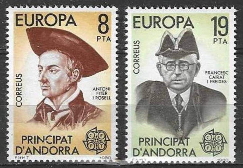 Andorra-Spaans 1980 - Yvert 124-125 - Europa (PF), Verzenden, Postfris
