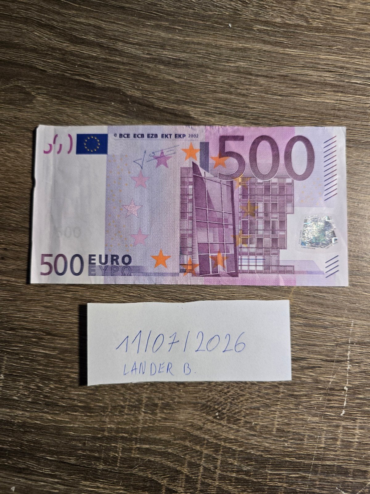500 euro biljet // Jean- Claude Trichet, Postzegels en Munten, Bankbiljetten | Europa | Eurobiljetten, Ophalen, België, 500 euro