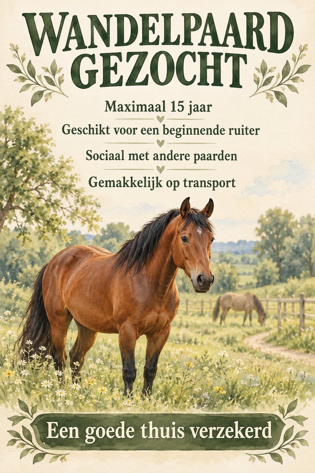 Wandelpaard GEZOCHT