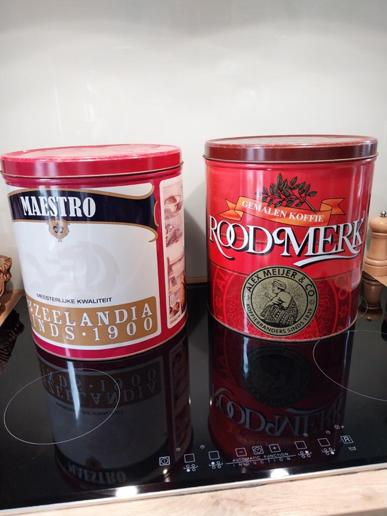 Decoratieve blikken, Verzamelen, Blikken, Ophalen, Gebruikt, Koffie, Overige merken