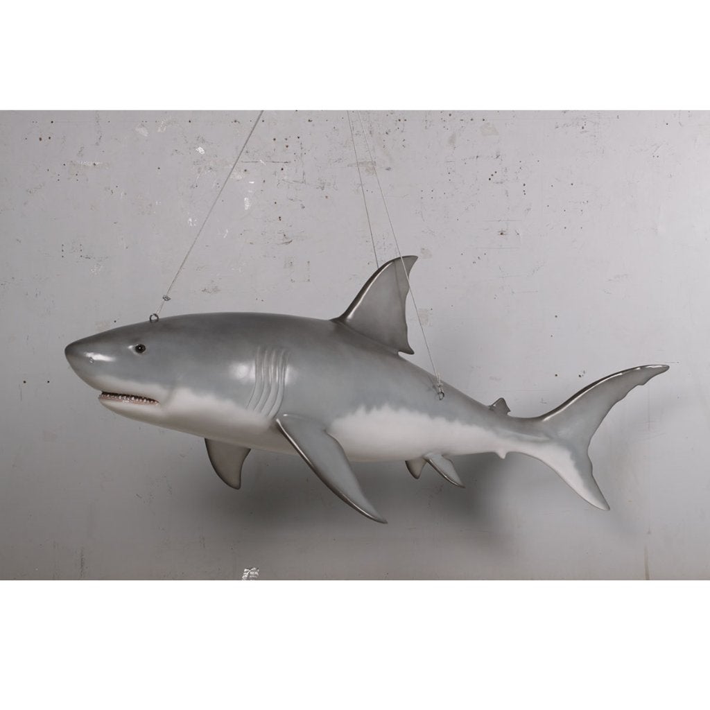 Grand requin blanc de 6 pieds - Statue de requin