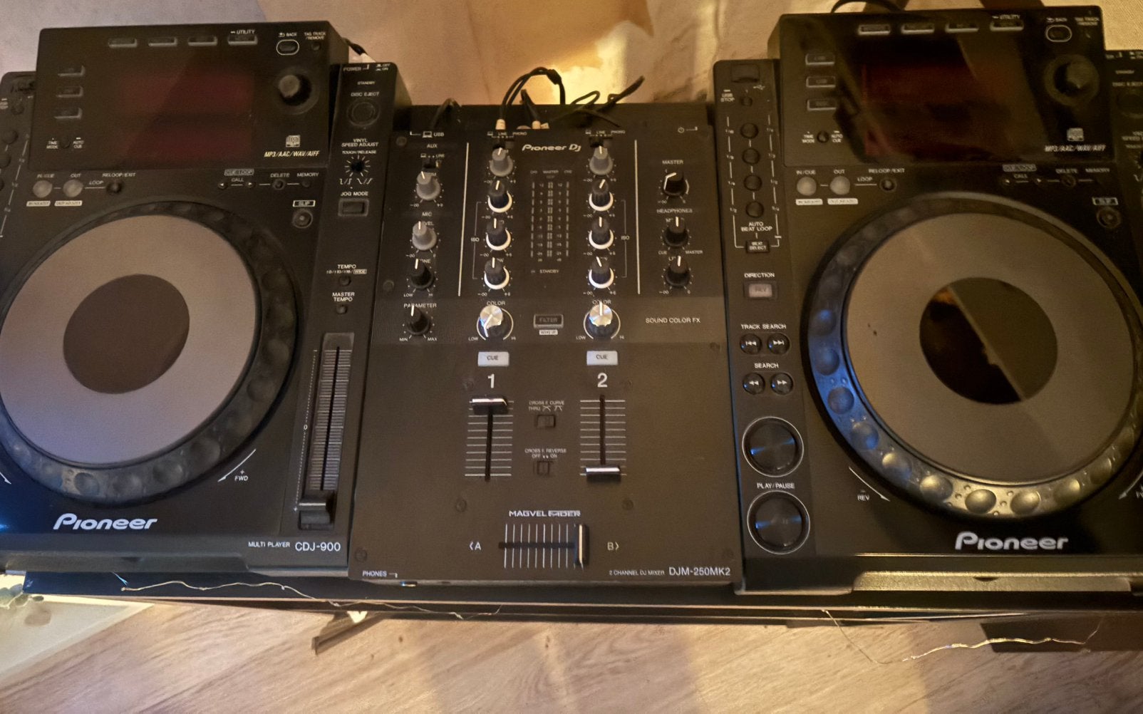 2 x pioneer CDJ 900 plus mengpaneel DJM-250MK2, Muziek en Instrumenten, Ophalen, Gebruikt, Pioneer