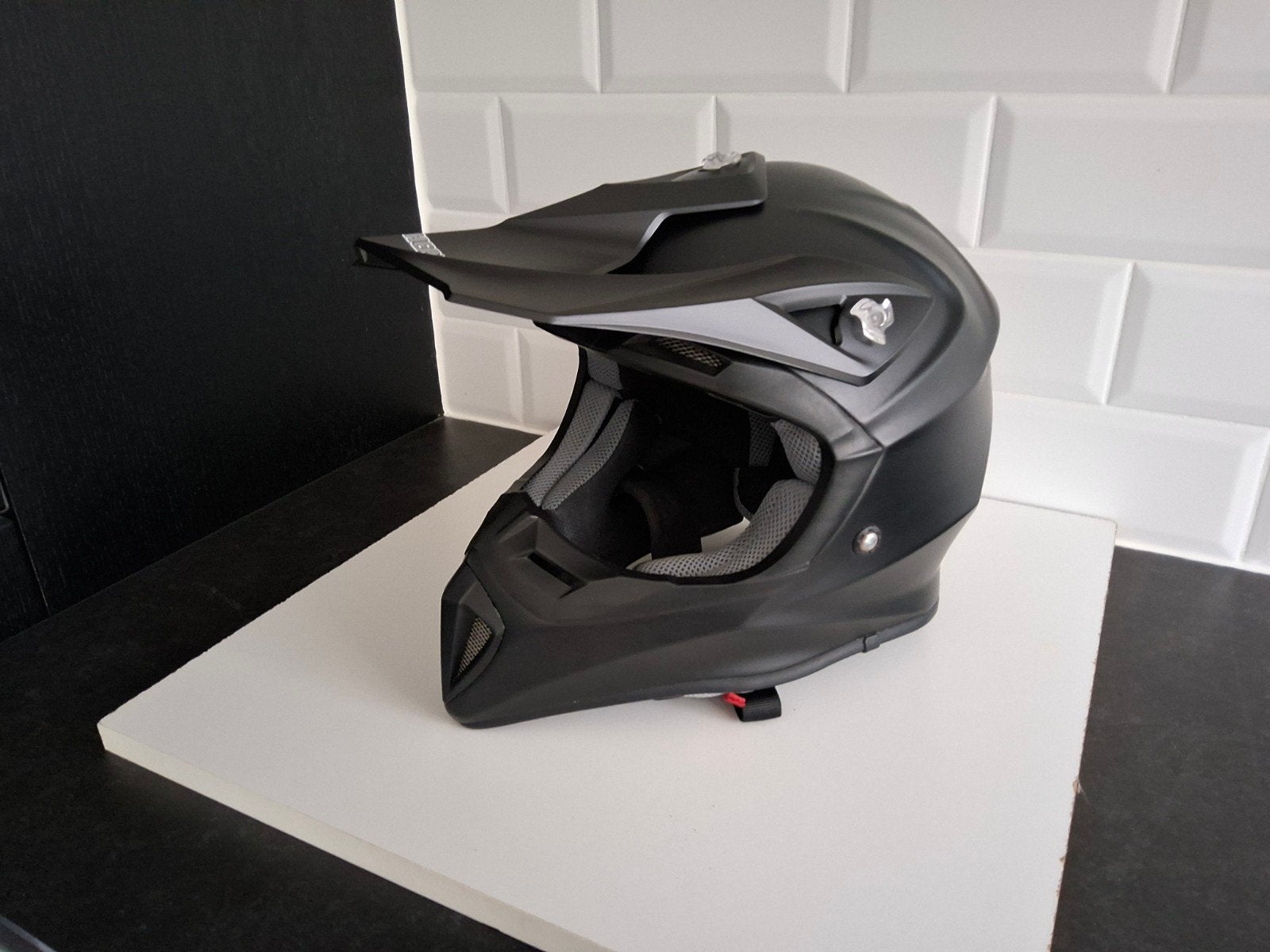 Crosshelm Madhead Fiber Mex Ultra - M - mat zwart, Motoren, Kleding | Motorhelmen, Ophalen of Verzenden, M