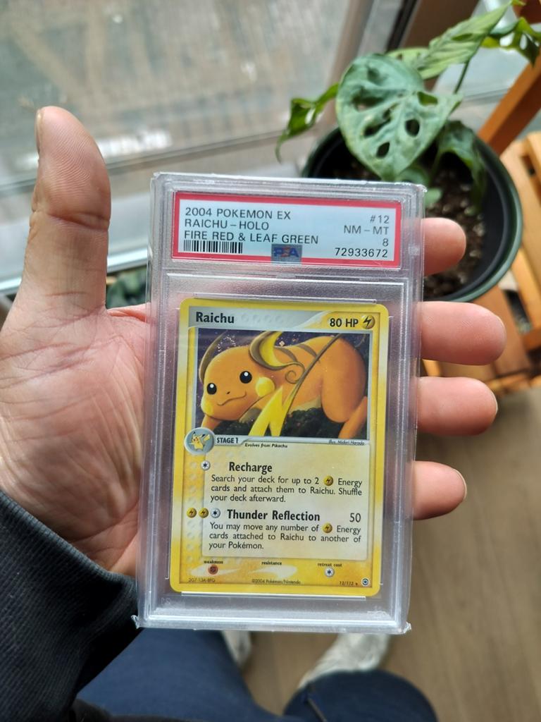 Raichu PSA 8 fire red leaf green ‼️, Ophalen of Verzenden