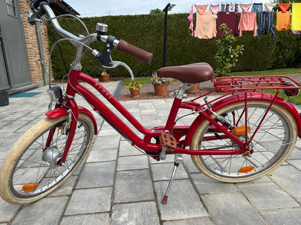 Kinderfiets elops rood 5~8 jaar, Ophalen, Velgrem, Elops ( Decathlon ), 16 tot 20 inch