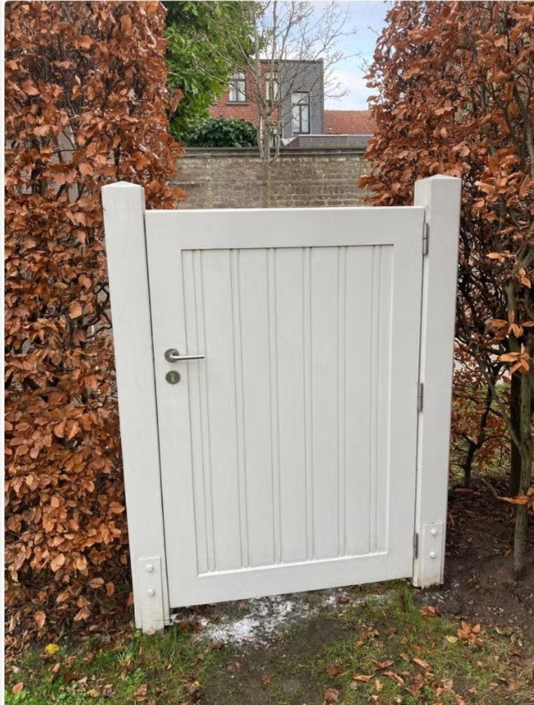Exclusieve Padouk Tuinpoort – Massief Hardhout, Tuin en Terras, Ophalen, Gebruikt