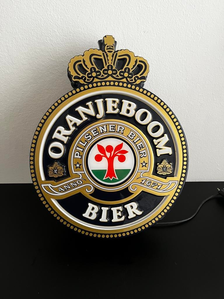 Oranjeboom lichtbak zeldzaam, Verzamelen, Biermerken, Ophalen, Oranjeboom