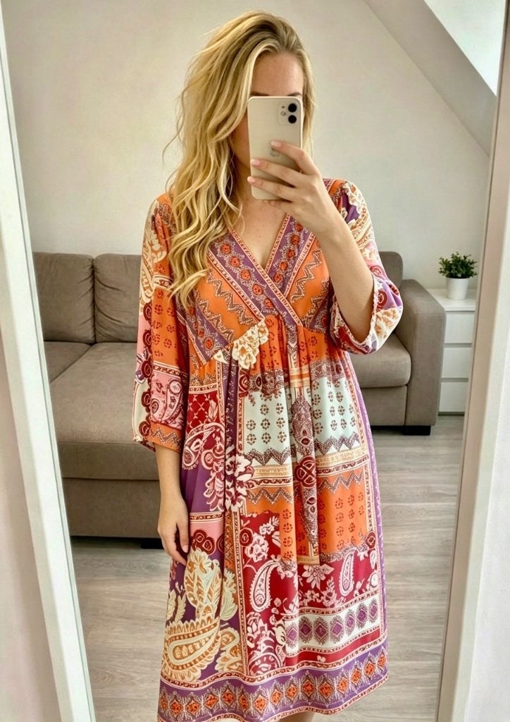 Jurkje K-Design xl, Kleding | Dames, K-design, Maat 46/48 (XL) of groter, Zo goed als nieuw, Knielengte
