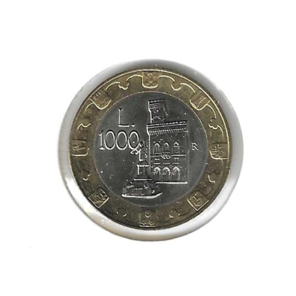 San Marino, 1000 Lire 1997, Millennium Building of Castle., Postzegels en Munten, Ophalen of Verzenden, Overige landen, Losse munt