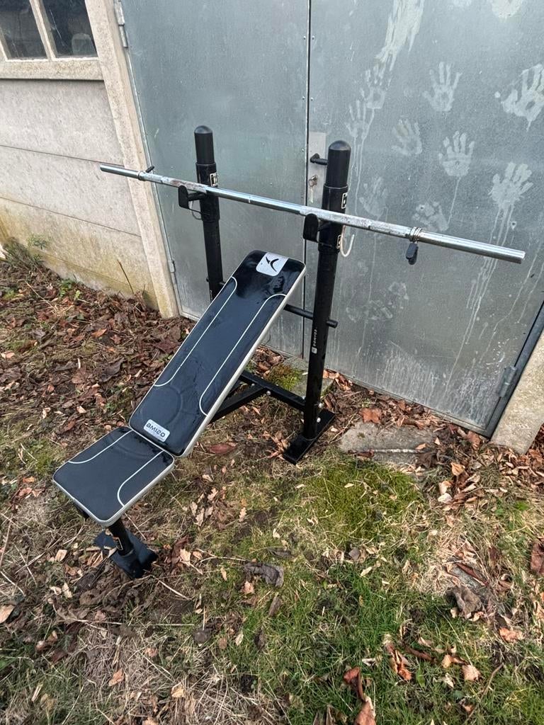 Benchpress set + gewicht – compleet pakket, Ophalen, Zo goed als nieuw, Metaal, Krachtstation