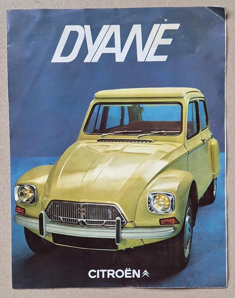 Oude brochure van Citroën Dyane, Ophalen, Gelezen, Citroën