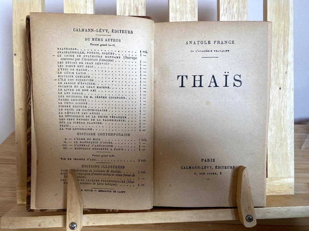 Très vieux livre de Anatole France - Thaïs 1920, Enlèvement ou Envoi, Utilisé, Anatole france