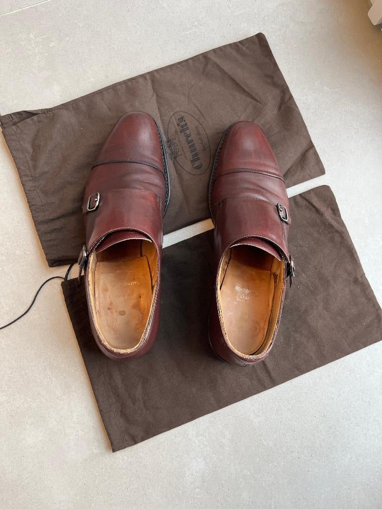 Church's Cowes Monk Shoes In Burgundy, Espadrilles et Mocassins, Autres couleurs, Enlèvement, Porté