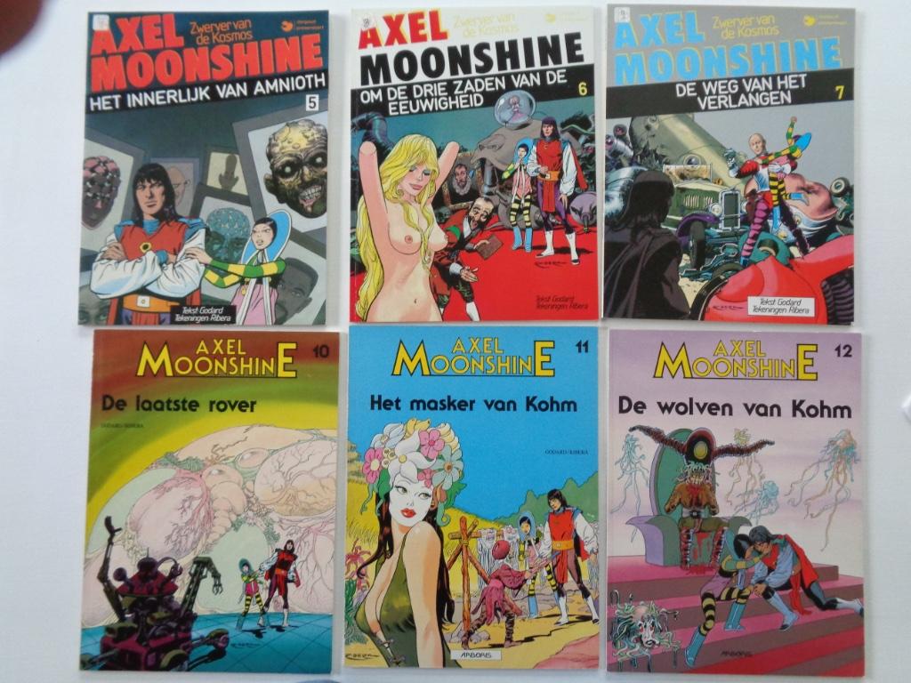 Axel Moonshine - album V7-V12 - 1e dr. 1985/91, Boeken, Ophalen of Verzenden