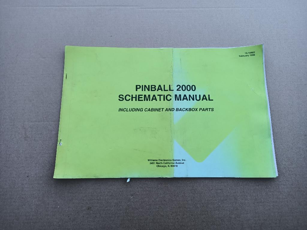 Schematic Manual (Williams) Flipperkast 1999, Envoi, Flipper (jeu), Williams