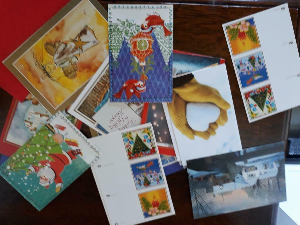 20 kerstkaarten gewoon formaat en 4 klein formaaat, Verzamelen, Ophalen of Verzenden