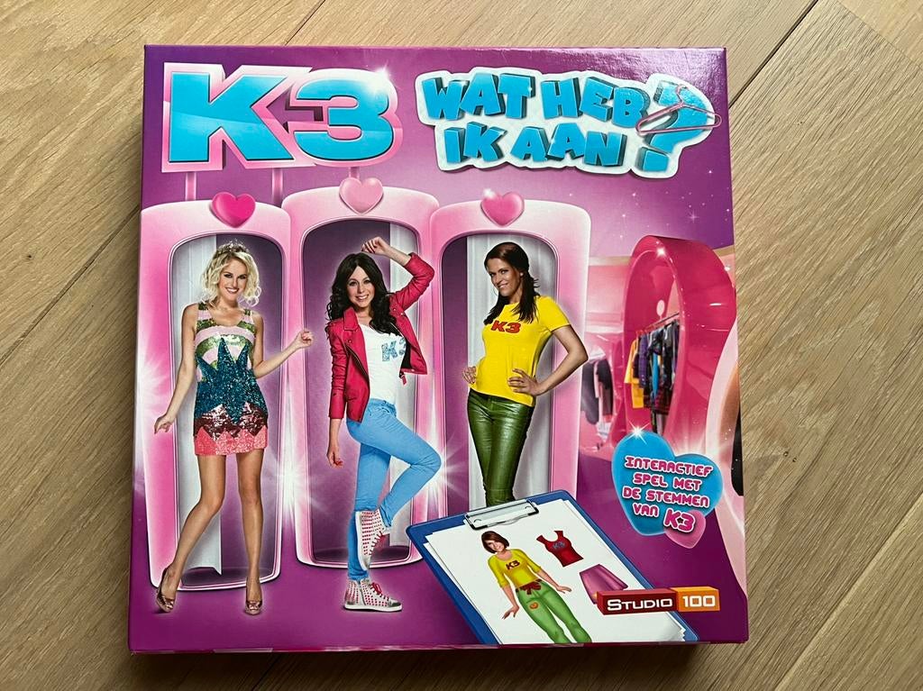 Spel ‘Wat heb ik aan?’ van K3 van Studio 100, Ophalen of Verzenden, Zo goed als nieuw, Studio 100