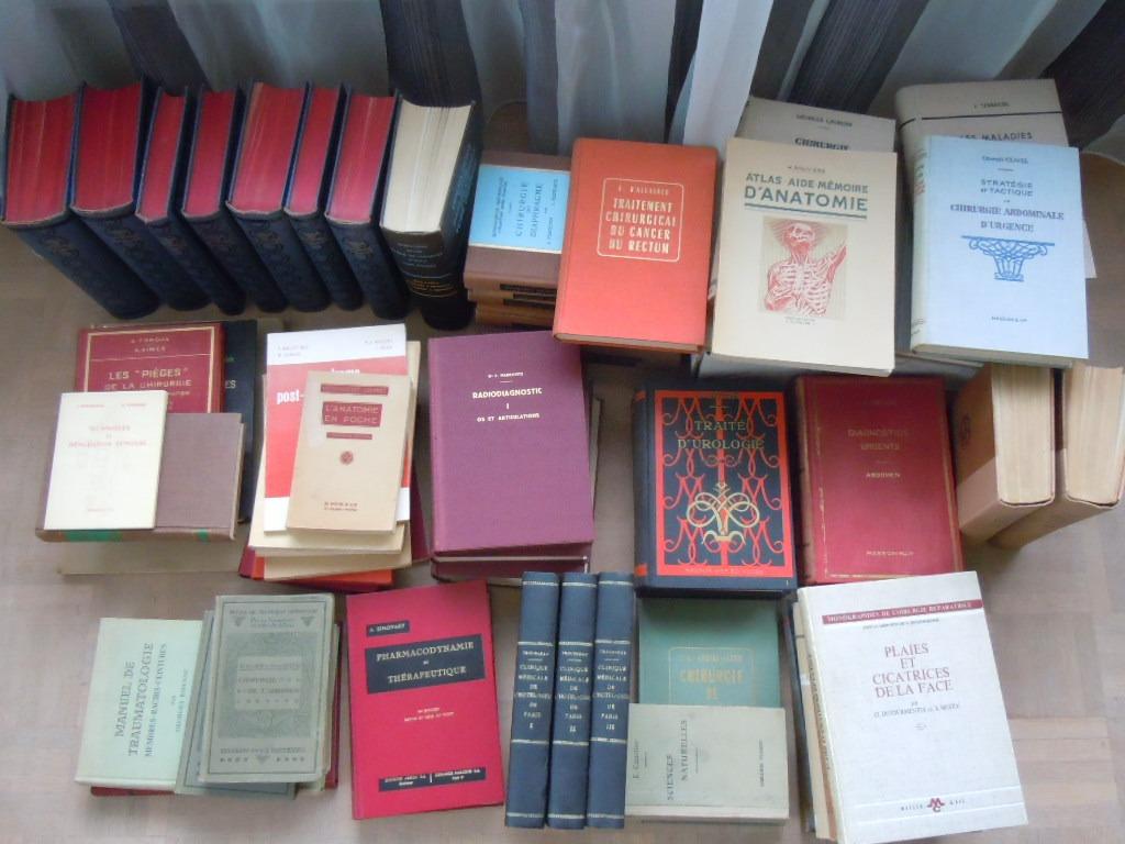 66 livres médecine et chirurgie en français 1930-1972, Enlèvement, Utilisé, Autres sciences