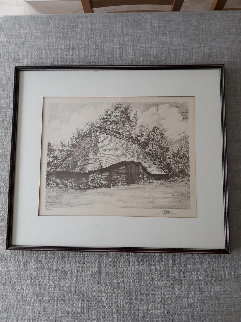 Hoeve, Antiek en Kunst, Kunst | Etsen en Gravures, Ophalen