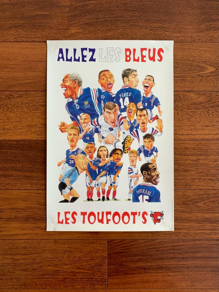 Affiche Vintage Collector ALLEZ LES BLEUS (1997/1998), Collections, Posters & Affiches, Enlèvement ou Envoi