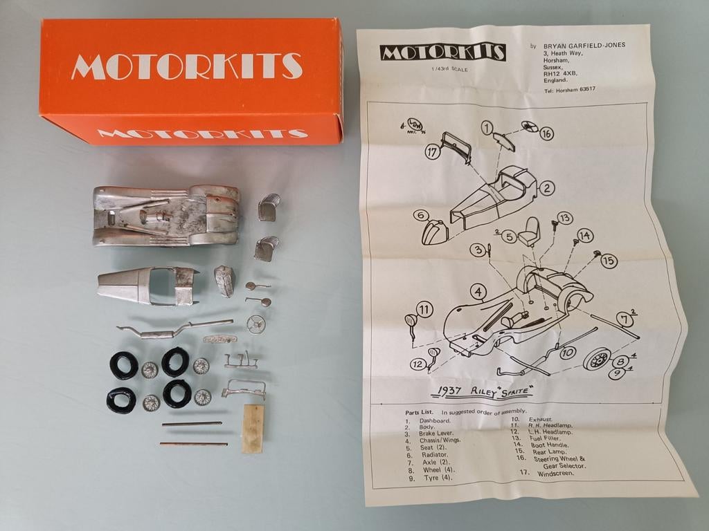 Motorkits MK11 Riley Sprite 1:43 England., Ophalen of Verzenden