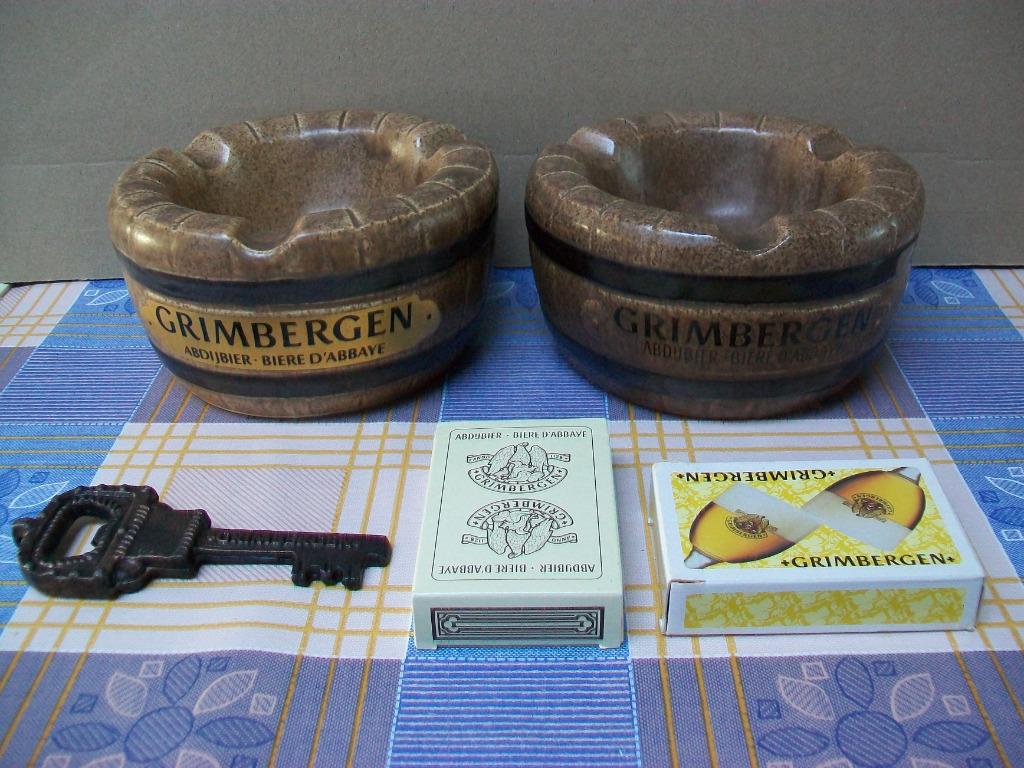Asbak Grimbergen - Bierpot  Cendrier Opener Speelkaarten, Enlèvement ou Envoi, Comme neuf, Autres types, Autres marques