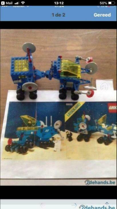 Lego spacenr6928uranium search vehicle 1984 copieplan vintag, Enlèvement, Utilisé, Lego