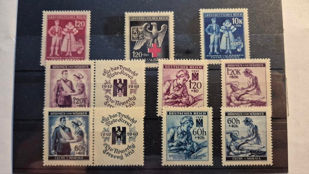 Timbres de la Deutsche Rote Kreuz de 1940 non obliterer DRK, Collections, Objets militaires | Seconde Guerre mondiale, Enlèvement ou Envoi
