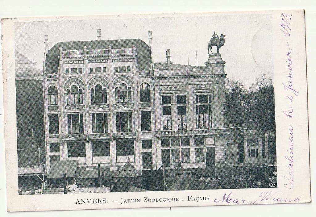 Antwerpen Anvers Jardin zoologique Façade (1903), Verzenden, Voor 1920, Gelopen, Antwerpen