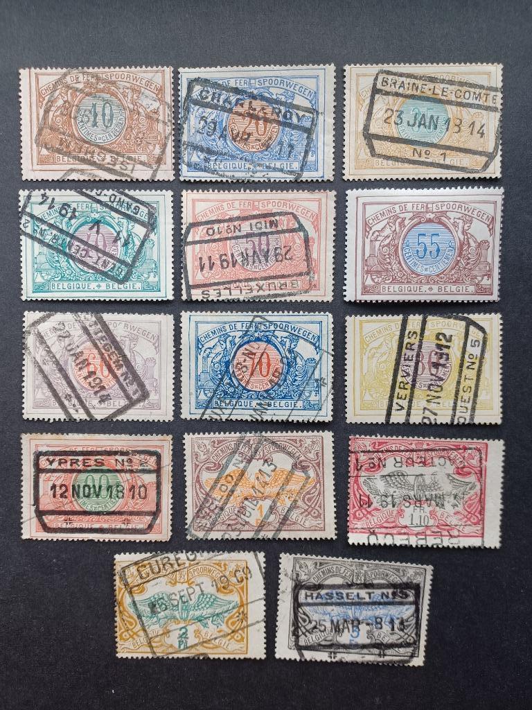 Postzegels  Belgié, Ophalen of Verzenden, Gestempeld, Treinen
