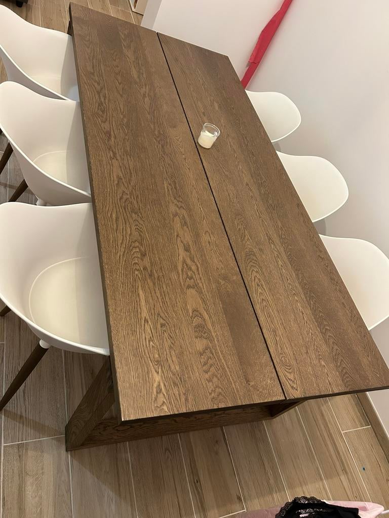 Table salle de salle a manger avec chaises., Maison & Meubles, Tables | Tables à manger, Enlèvement, Comme neuf