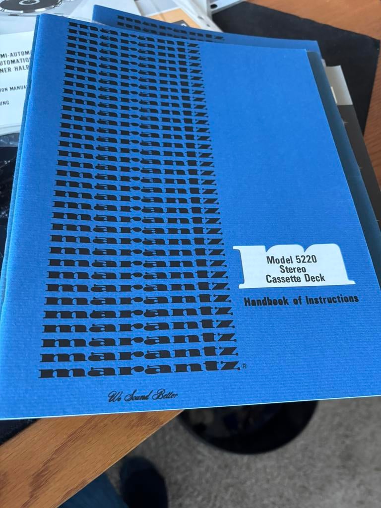 Handleidingen Marantz, Ophalen of Verzenden, Gebruikt