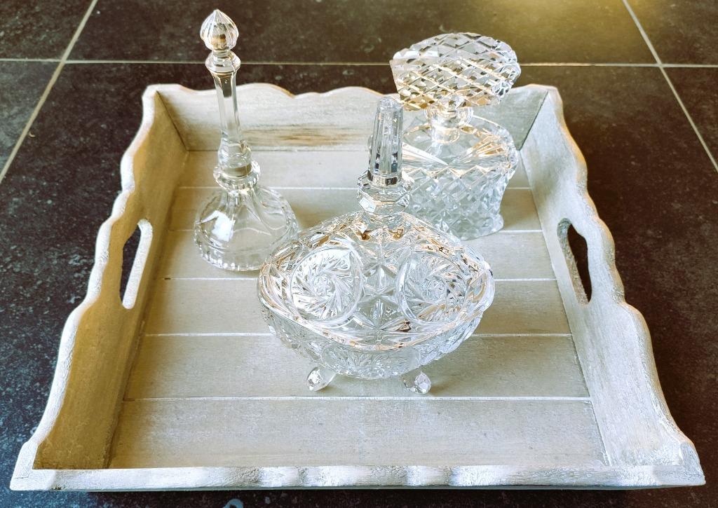 Glaswerk Landelijk Dienblad Tray, Antiek en Kunst, Antiek | Glaswerk en Kristal, Ophalen