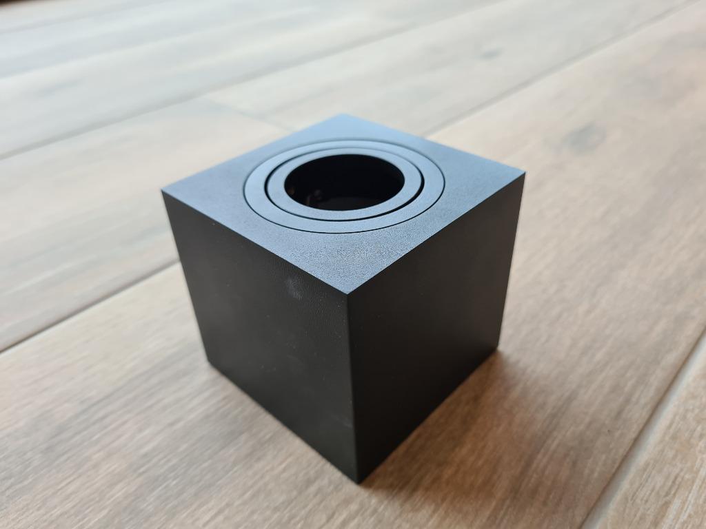Fantasia plafondlamp vierkant zwart armatuur spot GU10, Enlèvement ou Envoi, Neuf, Métal