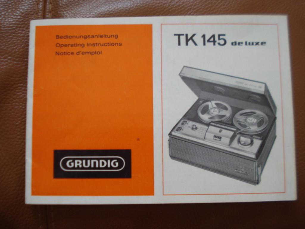 Mode d'emploi TK 145 de luxe, TV, Hi-fi & Vidéo, Enregistreurs audio, Enlèvement ou Envoi