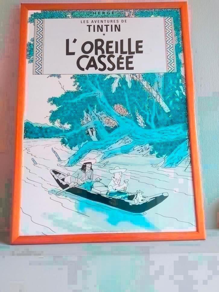 Ingelijste poster 'L'oreille cassee', Kuifje, Enlèvement