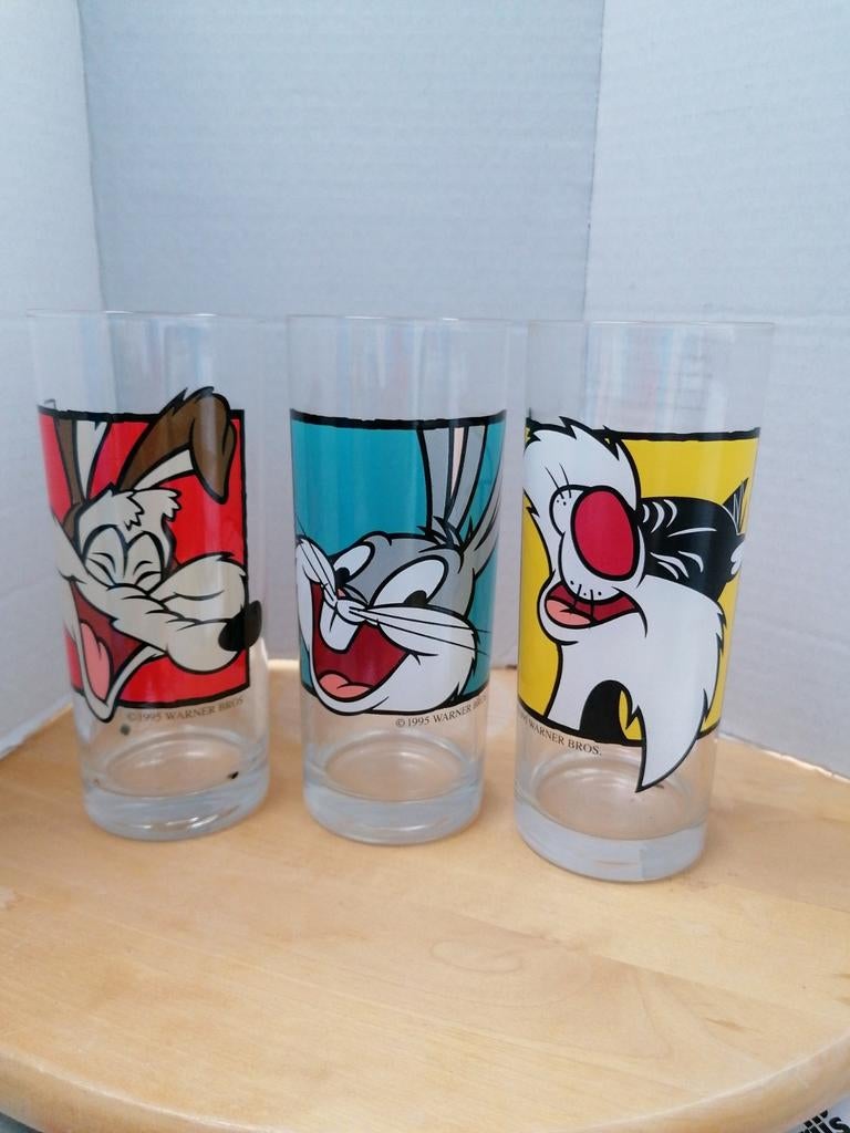 Glazen Warner bross 1995, quick, Coca-Cola, Collections, Verres & Petits Verres, Enlèvement ou Envoi, Comme neuf