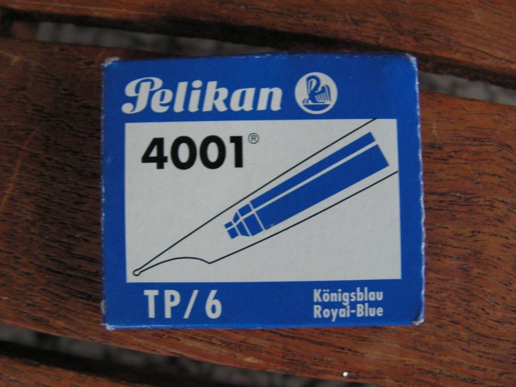 Boîte de 6 cartouches d'encre Pelikan 4001 TP/6 pour plume, Enlèvement ou Envoi, Comme neuf