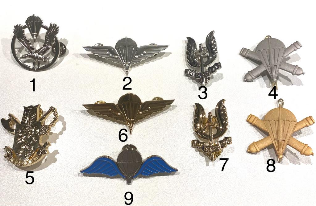 Parachutisten muts kentekens, Ophalen
