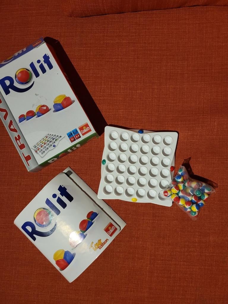 Rolit travelspel, Trois ou quatre joueurs, Enlèvement ou Envoi, Comme neuf, Goliath
