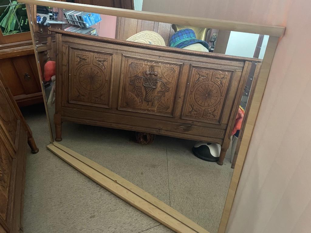 Grand miroir en hêtre comme neuf, Enlèvement, Comme neuf