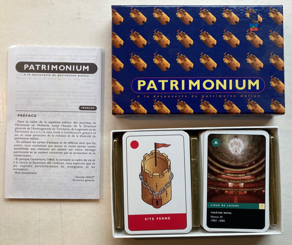 Cartes : «Patrimonium» à la découverte du patrimoine wallon, Enlèvement ou Envoi, Comme neuf, Architecture général