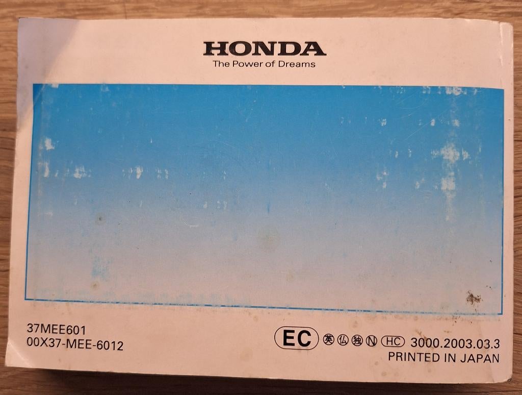 Originele Honda CBR600RR Gebruikershandleiding, Motoren, Handleidingen en Instructieboekjes, Ophalen of Verzenden, Honda